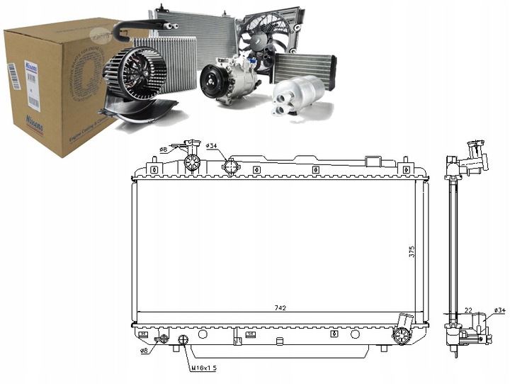 фото №1, Радіаторів води toyota rav 4 ii 2.0 vvti 4wd cla2_