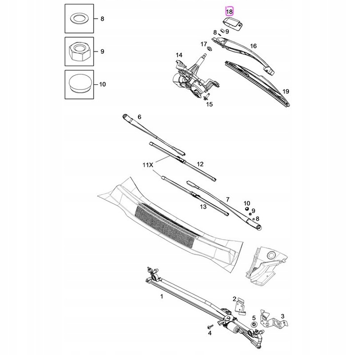 фото №3, Защита подлокотник дворники opel ascona combo vectra c 9114680 оригинал зад
