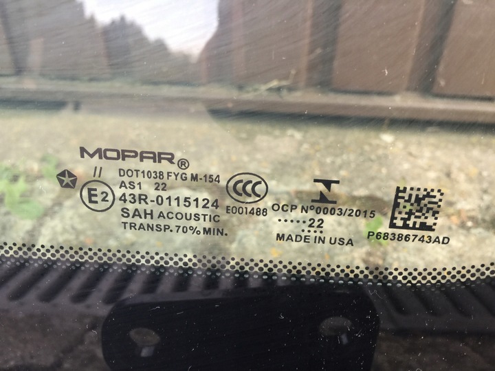 фото №3, Jeep wrangler jl 21 22 скло перед лобове оригінал рама