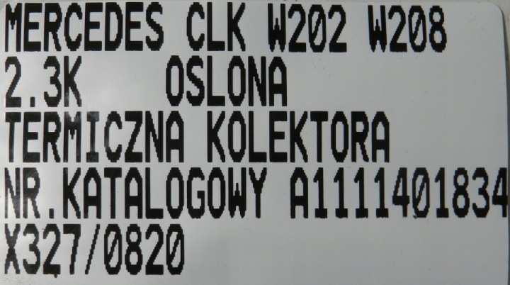 фото №7, Защита коллектора a1111401834 mercedes clk w208