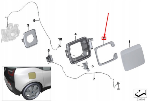 фото №8, Рамка лампа освещение зарядки bmw i3 7334639 оригинал new