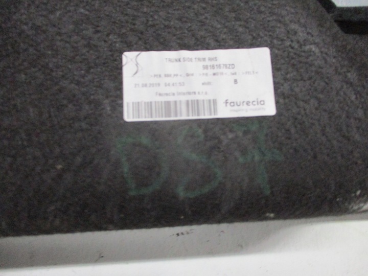 фото №9, Оббивка боковина багажника citroen ds7 98174030zd 98161678zd