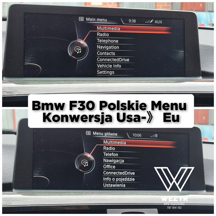 фото №6, Польські меню bmw cic ccc evo nbt pl spolszczenie