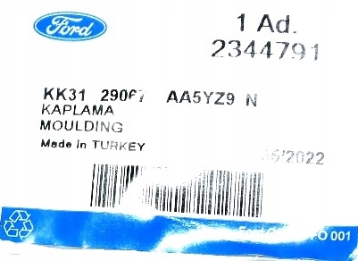 фото №9, Накладка планка крыльев зад левая ford transit 2019- kk31-29067-aa оригинал