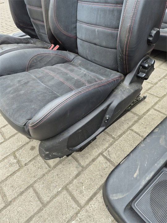 фото №6, Ford mondeo mk4 fl st сидіння диван шкіра алькантара комплект червона нитка