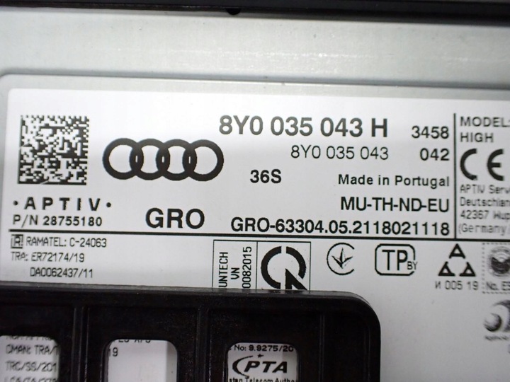 фото №11, Навігація навігація радіо дисплей 8y0035043h 8y0919605 audi a3 8y 21r