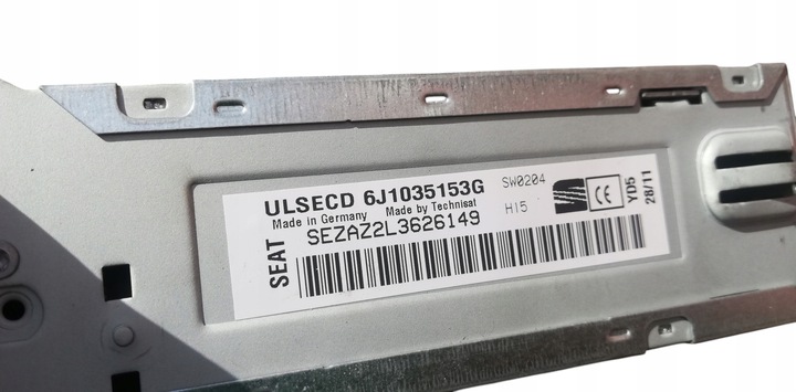 фото №3, Радио радиопроигрыватель cd mp3 seat ibiza iv 4 6j оригинальный номер 6j1035153g