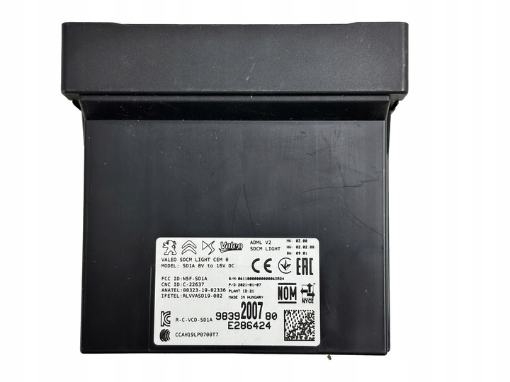 фото №1, Новий модуль світла opel citroen peugeot 9839200780