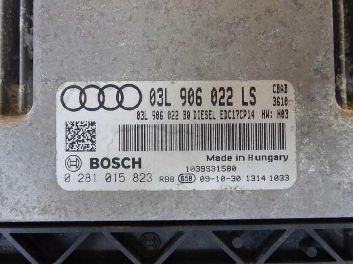 фото №7, Audi a3 8p golf vi 2.0 tdi cba cbab комп'ютер двигуна 03l906022ls