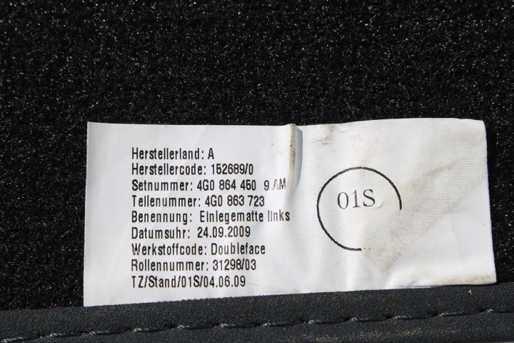фото №11, Audi a6 a7 коврики пола 4g1863691 4g0864450 дворники 4g0864450 4g1 8