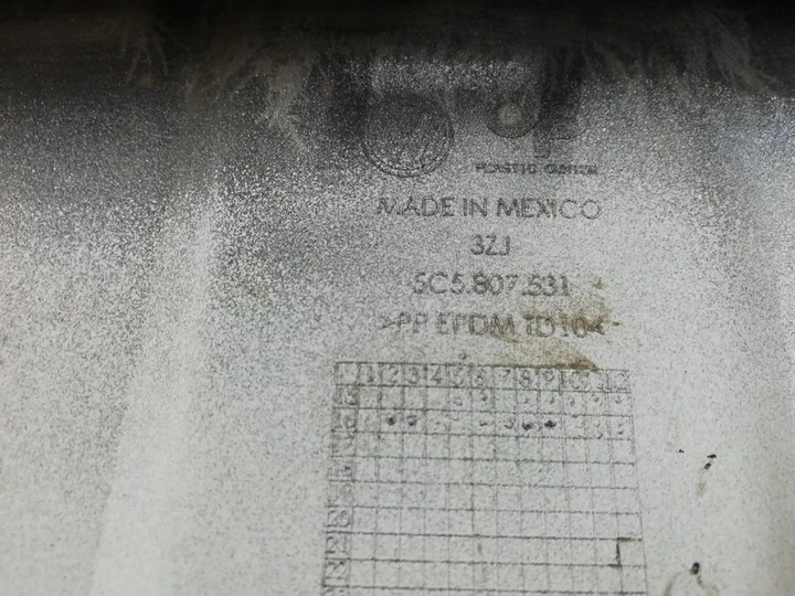 фото №6, Dd vw beetle накладка передньої бампера спойлер плита нижня 5c5807531