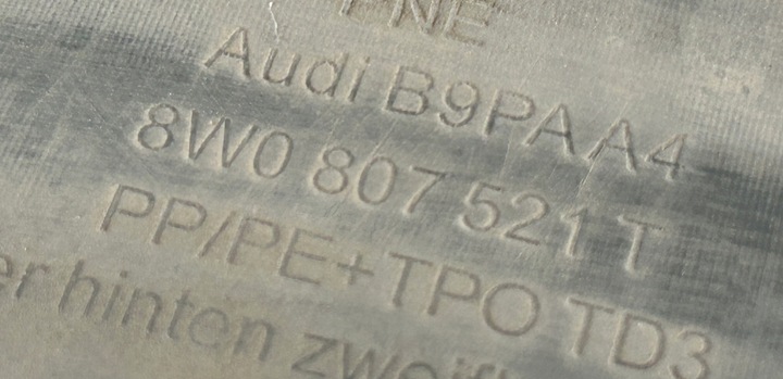 фото №8, Спойлер бампера зад audi a4 b9 рестайлинг 8w0807521t