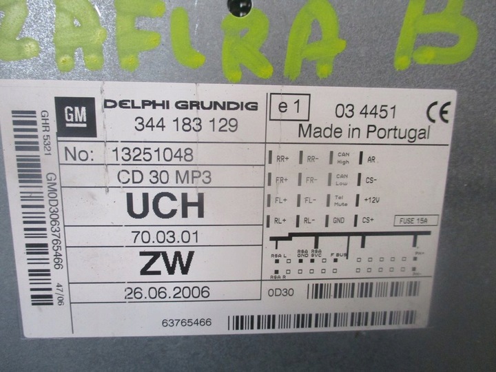 фото №4, Радио cd opel zafira b