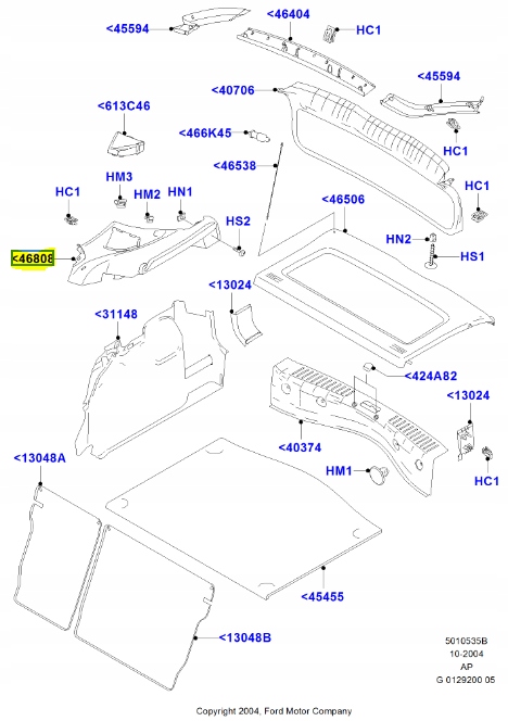 фото №6, Удлинитель – обшивка boku-tył ford focus 04-08/focus c-max 03-07 1356362