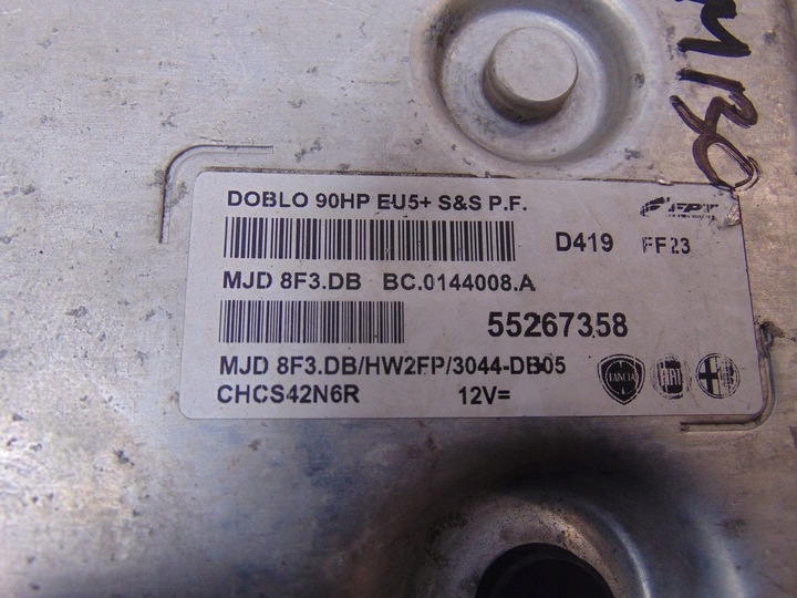 фото №6, Компьютер блок управления двигателя opel combo d fiat doblo ii 1.3 mtj jtd 55267358