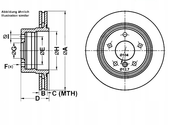 фото №1, Диски тормозные 2szt bmw зад z4 2,5-3,0 03-09 ate