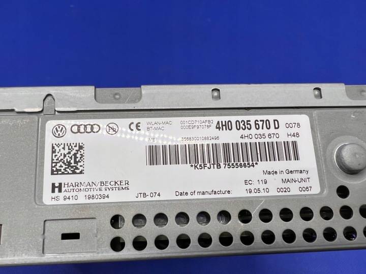 фото №7, Audi a8 d4 4h магнітола зчитувач mmi 4h0035670d