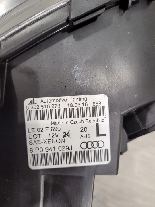 фото №10, 8p0941030 лампи перед audi a3 8p usa ксенон ліва права