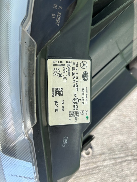 фото №15, Mercedes vito v класс 447 w447 лампа левая правая перед передняя фара