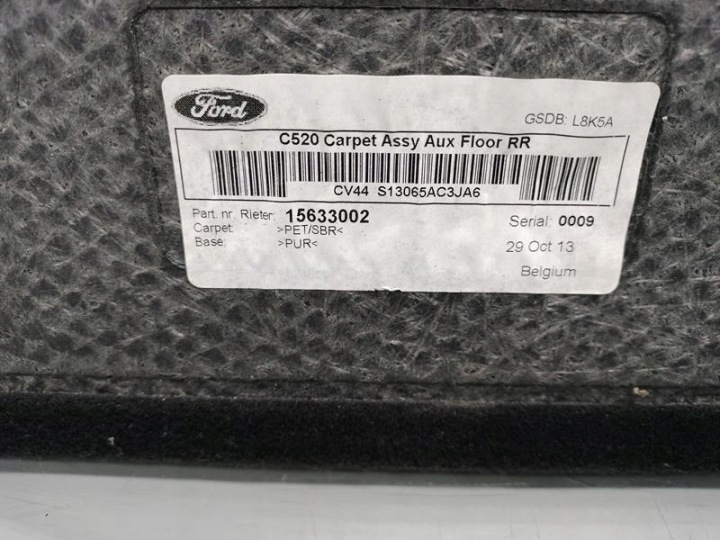 фото №6, Килим покриття  багажника ford kuga mk2 cv44s13065ac