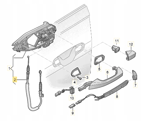фото №1, Оригінальний номер audi 4m8837099 тягa ручка зад audi q8 4m