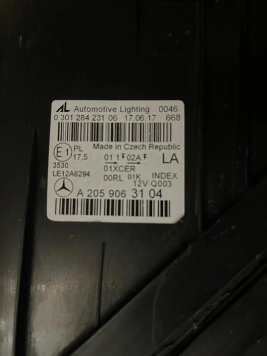 фото №10, Mercedes-benz c w205 2016 лампи передні / комплект