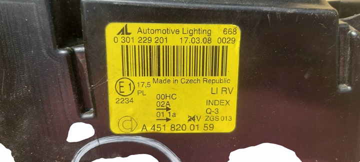 фото №12, Smart fortwo ii a451 лампа ліва перед передня a4518200159