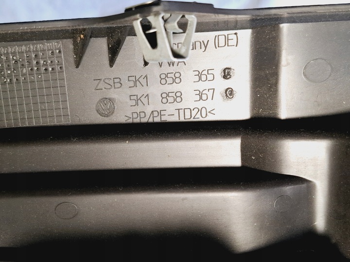 фото №9, Захист бардачок водія перед лівий vw golf vi 6 5k0 хетчбек 2008-2012