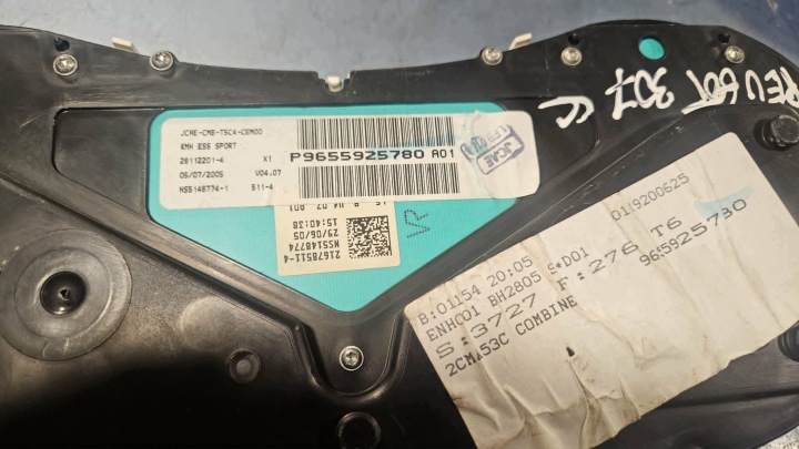 фото №5, Спидометр манометр дисплей peugeot 307 cc 2.0b p9655925780