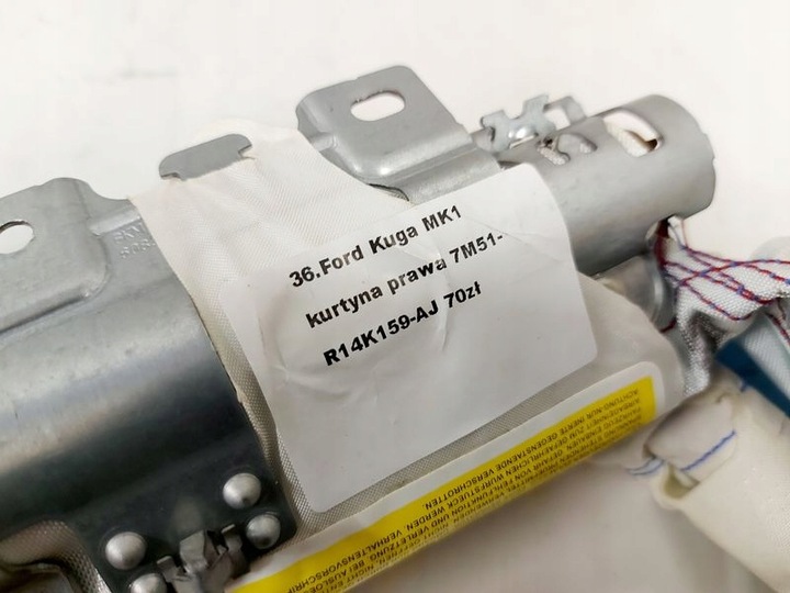 фото №8, Ford kuga mk1 шторка правая подушка безопасности подушка безопасности 7m51-r14k159-aj