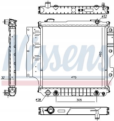 фото №16, Nissens радіаторів двигуна jeep wrangler 87- 2.5 i