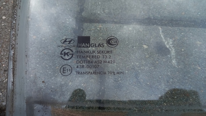 фото №2, Стекло дверь правые перед hyundai matrix 1.5crdi 03r