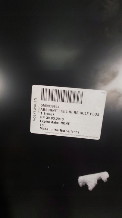 фото №3, Vw golf plus 5m0809844 крыло правый зад