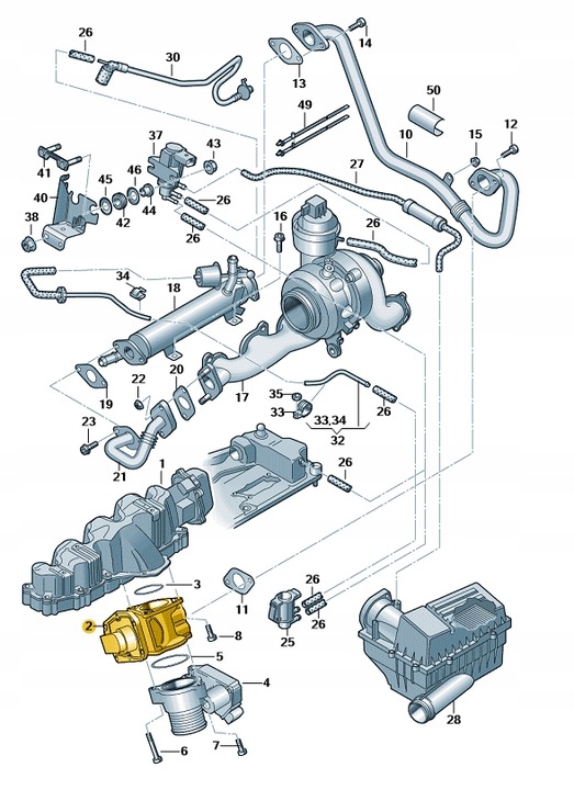 фото №8, Клапан рециркуляции выхлопных газов 03l131501k audi vw aso