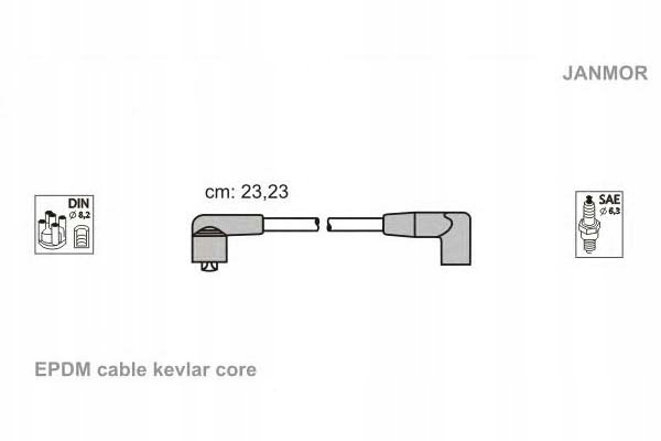 фото №2, Janmor дроти запалювання 7757024 zk1365 zef1014 7