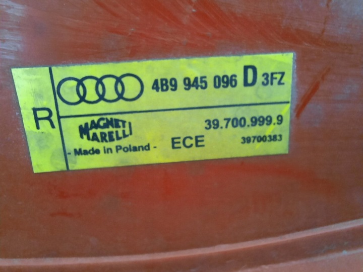 фото №6, Audi a6 c5 97-01 универсал лампа правый зад правая задняя наружная 4b9945096
