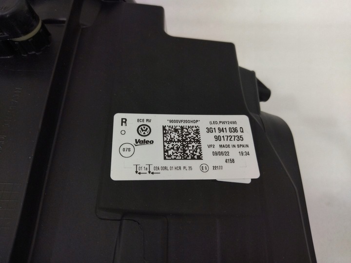 фото №9, 3g1941036q фара лампа правые перед полный led vw passat b8 рестайлинг