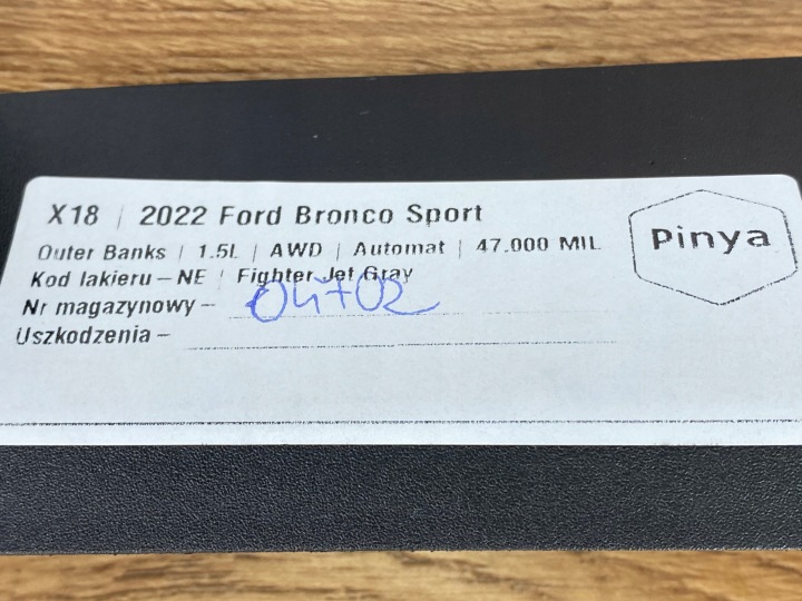 фото №7, Отделка панели распределительной bok заглушка ford bronco sport 2020+ usa
