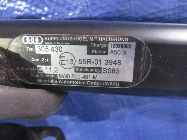 фото №12, Audi a4 b9 8w0 hak буксировочный вестфалия 8w0800491m