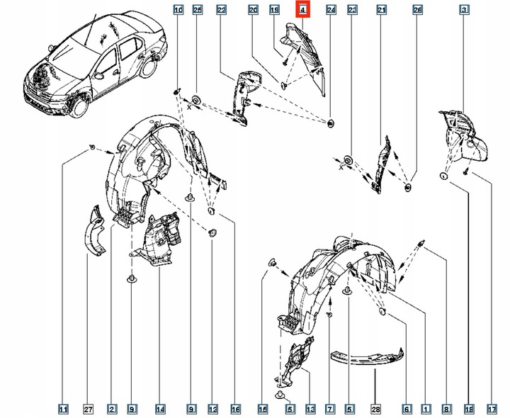 фото №14, Подкрылок правые передние dacia sandero ii