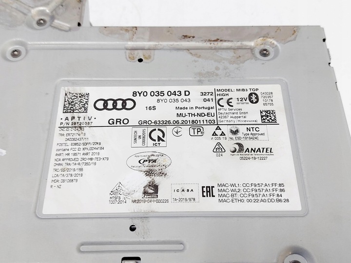 фото №6, Audi a3 8y 20r. радіо зчитувач навігації 8y0035043d