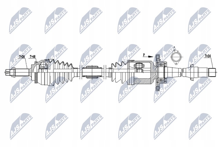 фото №2, Npw-ty-075 nty піввісь привідна toyota avensis 2.0d-