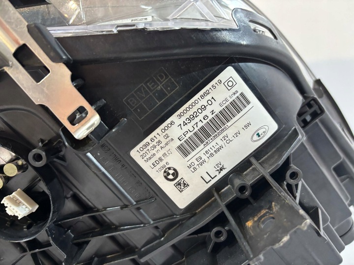 фото №9, Bmw 5 g30 g31 лампа адаптивний led ліва - 17509