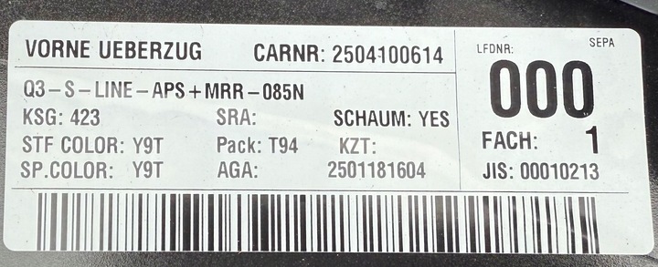 фото №9, Audi q3 83a ii 2 бампер перед переднее s-line y9t ly9t 4xpdc радар решётка радиатора