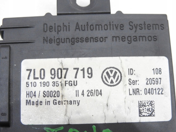 фото №8, Модуль блок управления  сигнализации vw touareg i 7l0907719