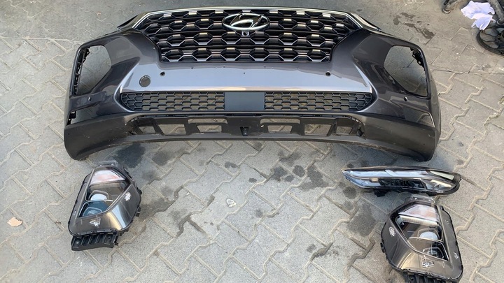 фото №1, Hyundai santa fe 2019- бампер перед лампи led