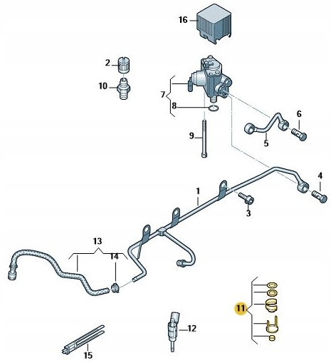 фото №2, Набір ремонтний інжектора 2.0 tsi оригінал