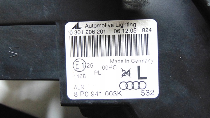 фото №11, Audi a3 8p 8p0 лампа права ліва права фара лівий h7