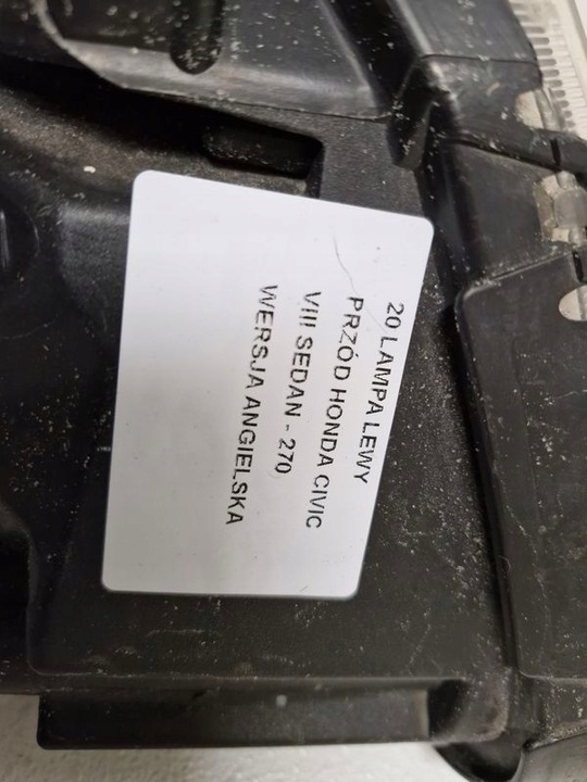 фото №7, Honda civic 8 viii sedan лампа левый перед левая передняя фара uk