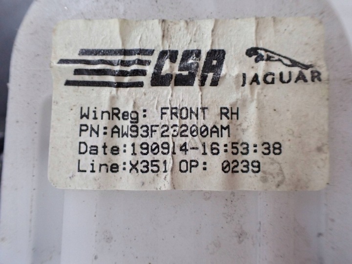 фото №9, Склопідйомник  двері jaguar xj x351 aw93f23200am перед сторона права